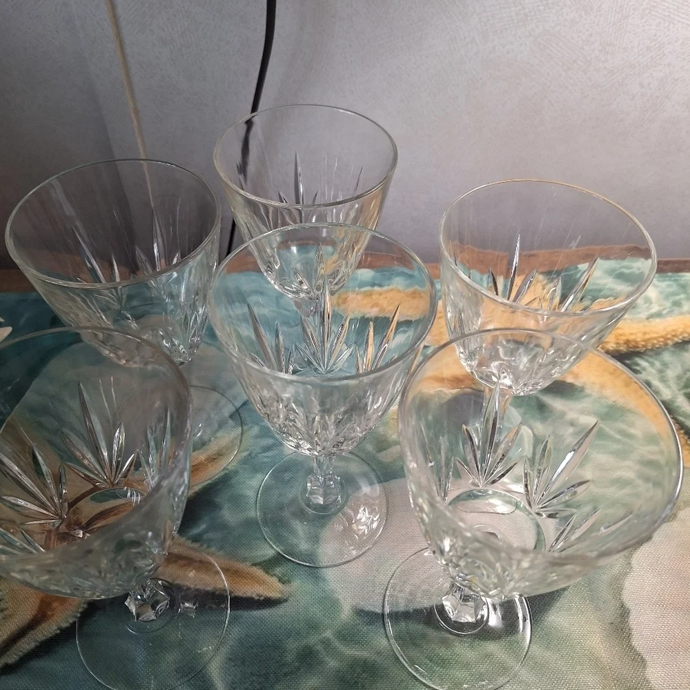 Crystal set of 4 wine water stems